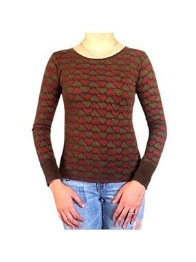 O’NEIL- Long sleeve top color-Brown with “O’Neill “logo thru-out Size- Medium